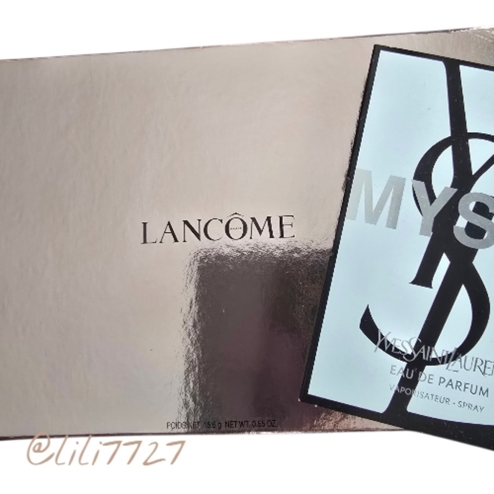 Lancome Holiday Rose Gold Palette And YSL Myself Edp .04flOz Spray Mens NIB - Picture 11 of 13